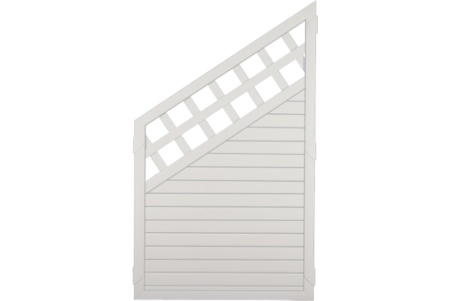 Sichtschutzzaun Kunststoff Gitter weiß 90 x 150/90 cm (Serie Juist) Sichtschutzzaun Kunststoff Gitter weiß 90 x 150/90 cm (Serie Juist)