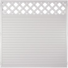 Sichtschutzzaun Kunststoff Gitter weiß 180 x 180 cm (Serie Juist) Sichtschutzzaun Kunststoff Gitter weiß 180 x 180 cm (Serie Juist)