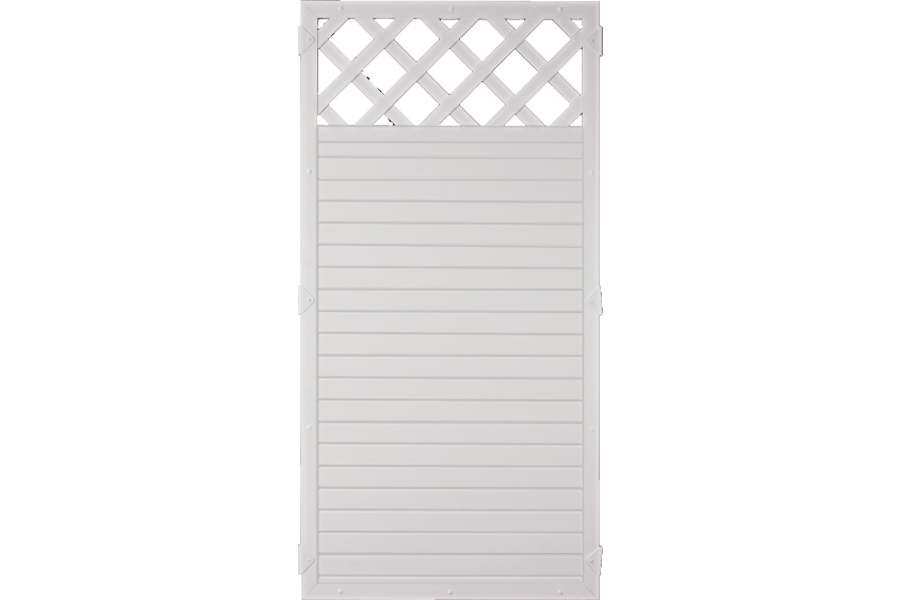 Sichtschutzzaun Kunststoff Gitter weiß 90 x 180 cm (Serie Juist) Sichtschutzzaun Kunststoff Gitter weiß 90 x 180 cm (Serie Juist)
