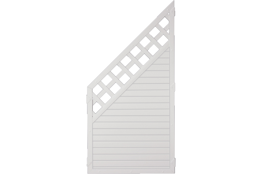 Sichtschutzzaun Kunststoff Gitter weiß 90 x 180/90 cm (Serie Juist) Sichtschutzzaun Kunststoff Gitter weiß 90 x 180/90 cm (Serie Juist)