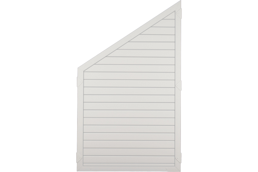 Sichtschutzzaun Kunststoff weiß 90 x 150/90 cm (Serie Juist) Sichtschutzzaun Kunststoff weiß 90 x 150/90 cm (Serie Juist)