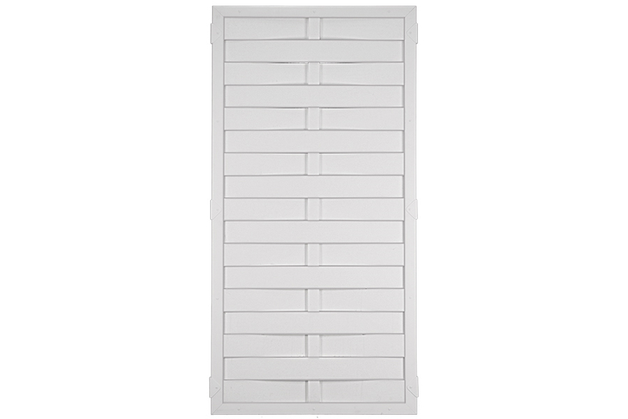 Lamellenzaun Kunststoff weiß 90 x 180 cm (Serie Juist) Lamellenzaun Kunststoff weiß 90 x 180 cm (Serie Juist)