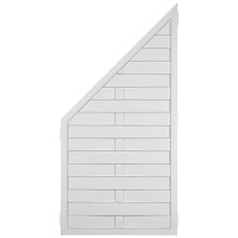 Lamellenzaun Kunststoff weiß 90 x 180/90 cm (Serie Juist) Lamellenzaun Kunststoff weiß 90 x 180/90 cm (Serie Juist)