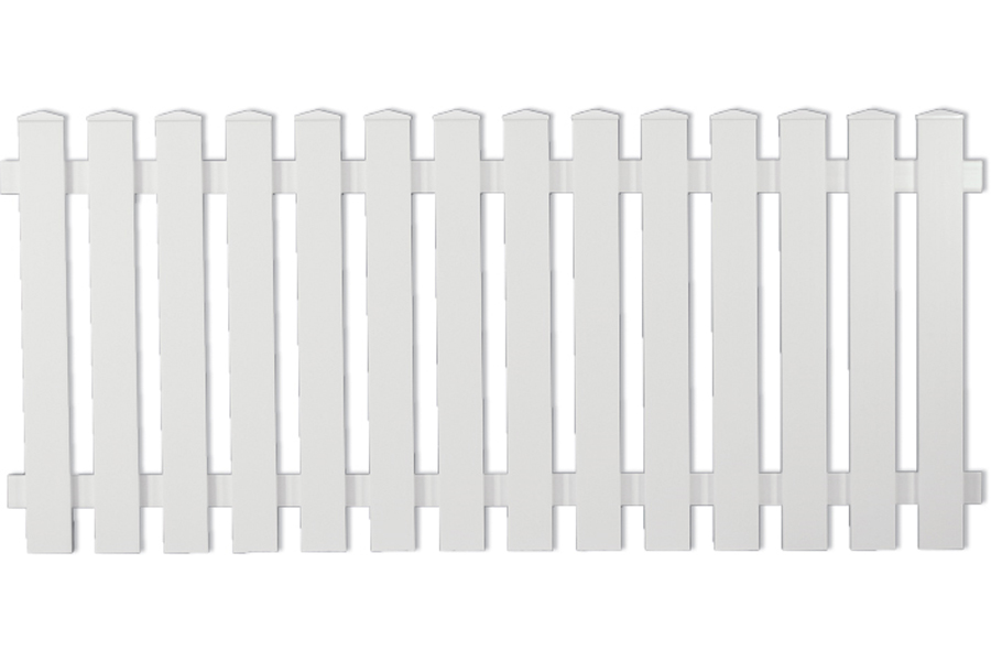 Vorgartenzaun Kunststoff weiß 180 x 80 cm (Serie Juist) Vorgartenzaun Kunststoff weiß 180 x 80 cm (Serie Juist)