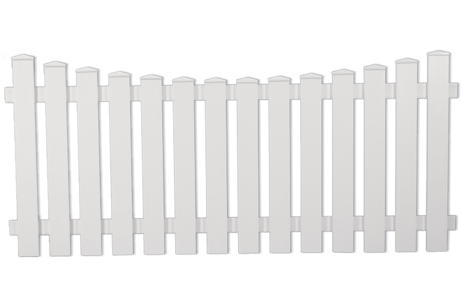 Vorgartenzaun Kunststoff weiß 180 x 80/70 cm (Serie Juist) Vorgartenzaun Kunststoff weiß 180 x 80/70 cm (Serie Juist)