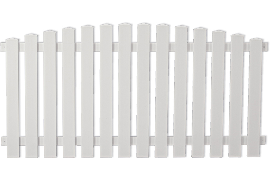 Vorgartenzaun Kunststoff weiß 180 x 80/90 cm (Serie Juist) Vorgartenzaun Kunststoff weiß 180 x 80/90 cm (Serie Juist)