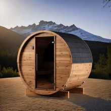 Fasssauna aus Thermoholz Fasssauna aus Thermoholz