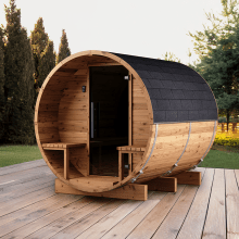 Fasssauna aus Thermoholz Fasssauna aus Thermoholz