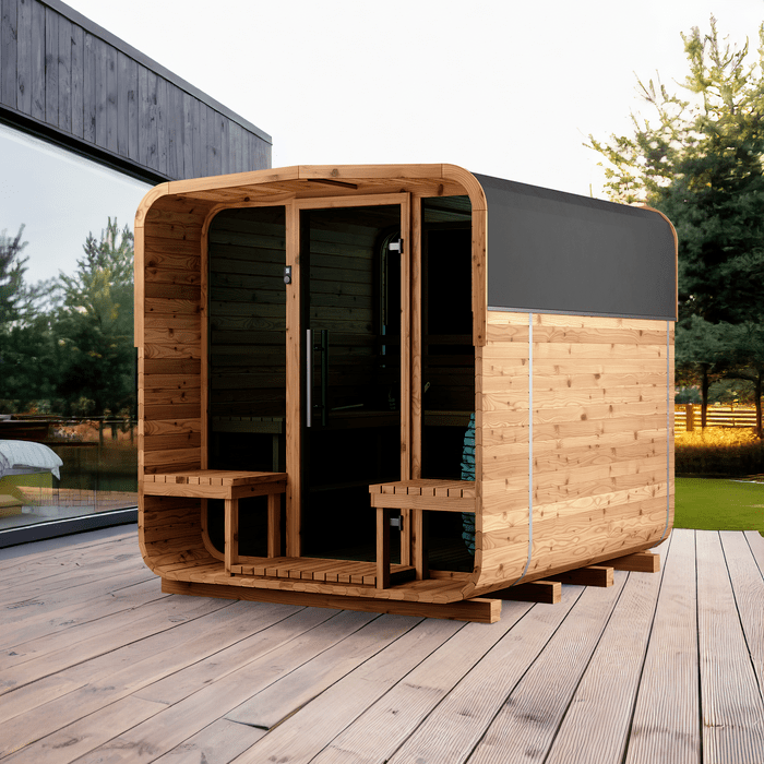 Fasssauna aus Thermoholz Fasssauna aus Thermoholz