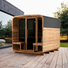 Fasssauna aus Thermoholz Fasssauna aus Thermoholz