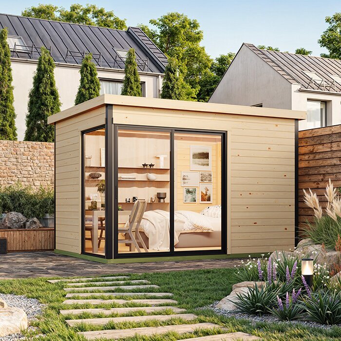 Modano – Modernes Gartenhaus mit flexibler Glasfront und nordischem Design Modano – Modernes Gartenhaus mit flexibler Glasfront und nordischem Design