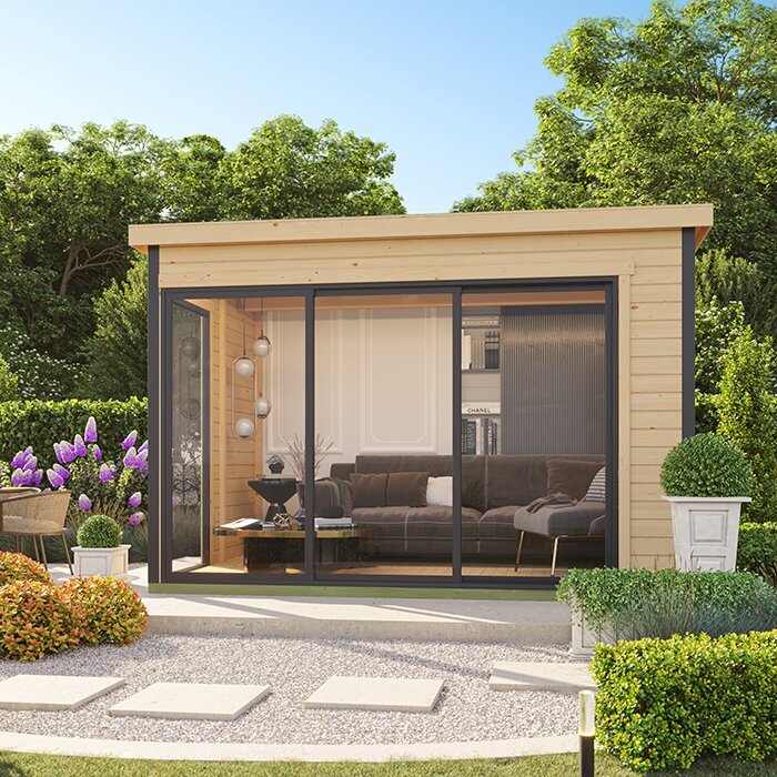 Modano – Modernes Gartenhaus mit flexibler Glasfront und nordischem Design Modano – Modernes Gartenhaus mit flexibler Glasfront und nordischem Design
