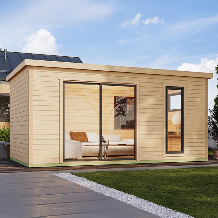 Modano – Modernes Gartenhaus mit flexibler Glasfront und nordischem Design Modano – Modernes Gartenhaus mit flexibler Glasfront und nordischem Design