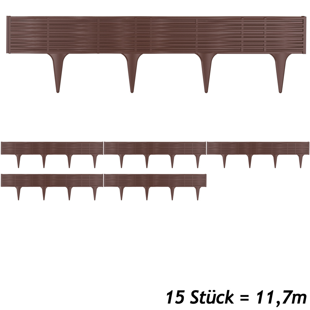 Beeteinfassung 3er-Set Braun 11,7m – Bild 2