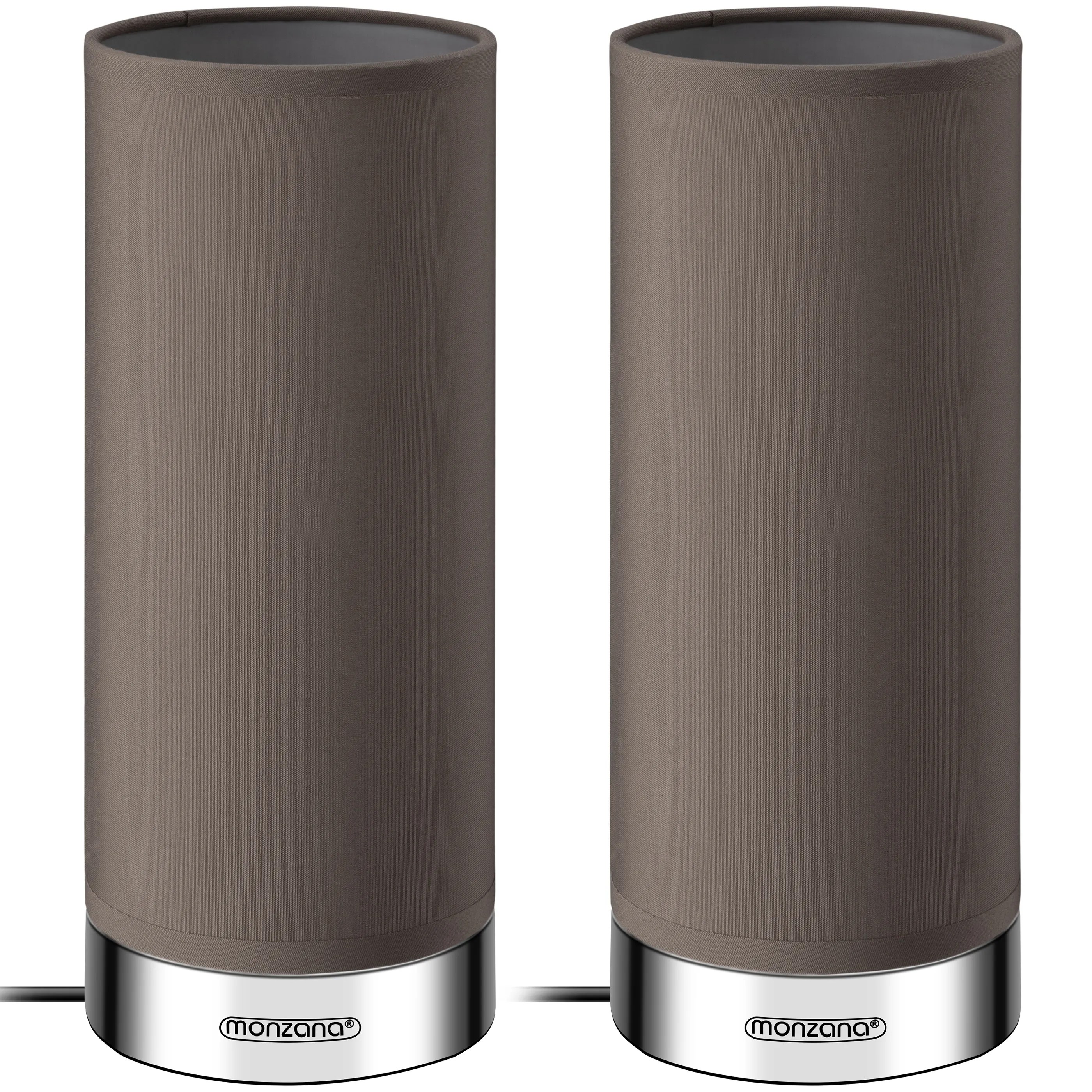 Tischlampe Poppy 2er-Set Taupe Dimmbar Tischlampe Poppy 2er-Set Taupe Dimmbar