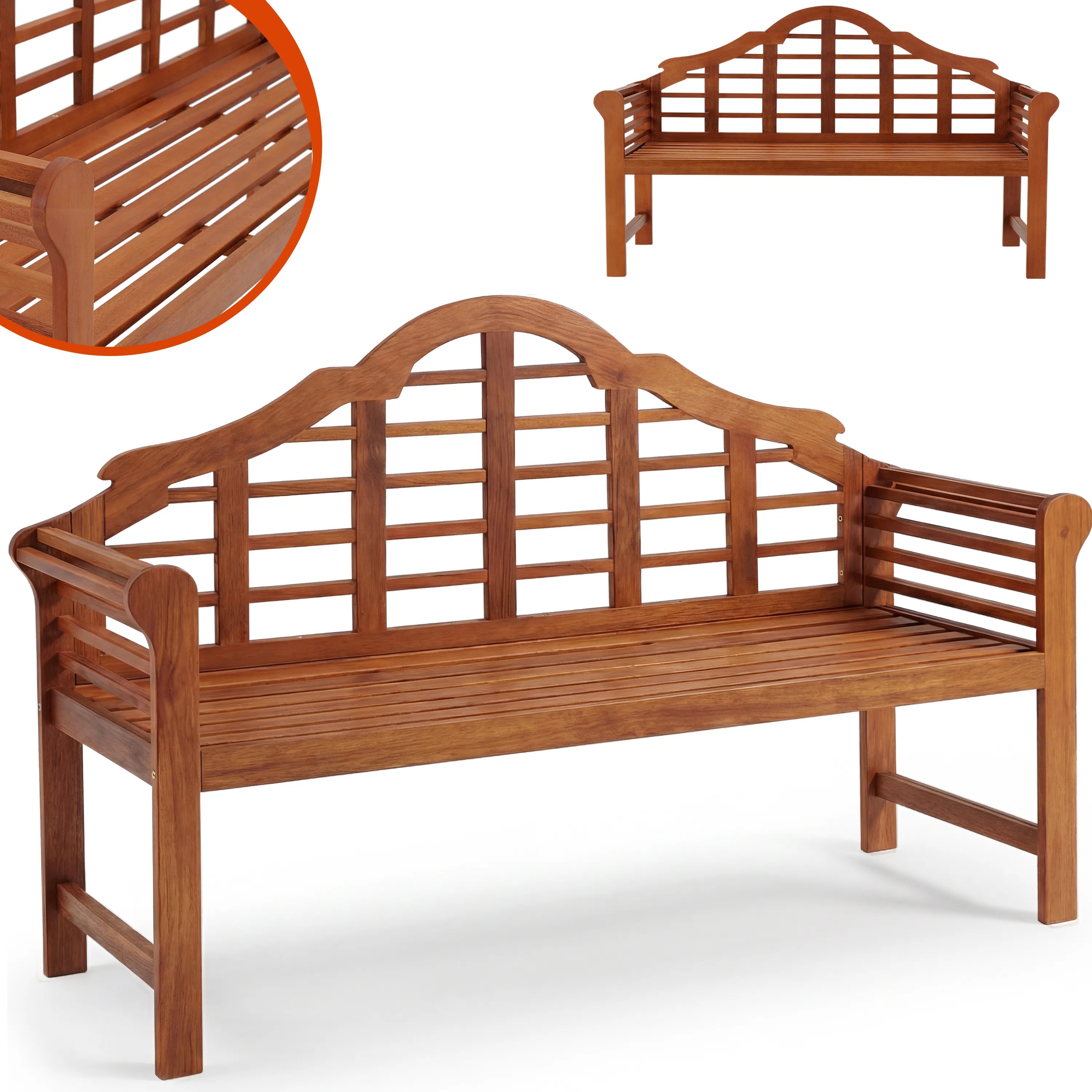 Gartenbank Marlboro Eukalyptusholz FSC®-zertifiziert 135x56x100cm Gartenbank Marlboro Eukalyptusholz FSC®-zertifiziert 135x56x100cm