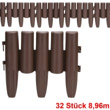 Beeteinfassung 4er-Set Braun 8,96m Beeteinfassung 4er-Set Braun 8,96m