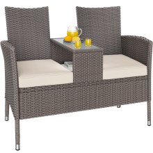 Polyrattan Kino Bank Creme 143x55x88cm Polyrattan Kino Bank Creme 143x55x88cm