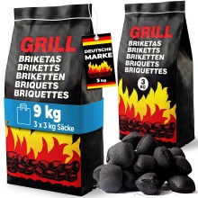 Holzkohlebriketts 3er-Set je 3kg Holzkohlebriketts 3er-Set je 3kg