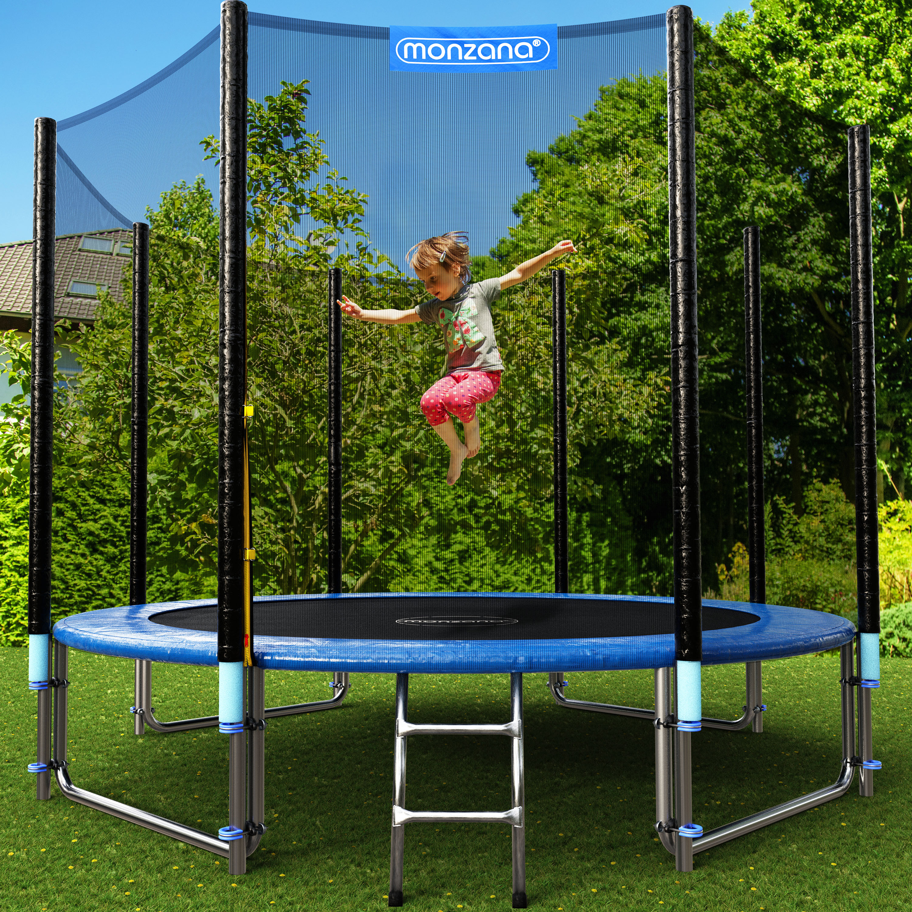 Trampolin Ø366cm inkl Sicherheitsnetz TÜV SÜD GS Abdeckung – Bild 2