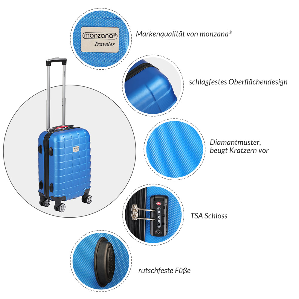 Hartschalenkoffer Exopack Blau M ABS 41L – Bild 2