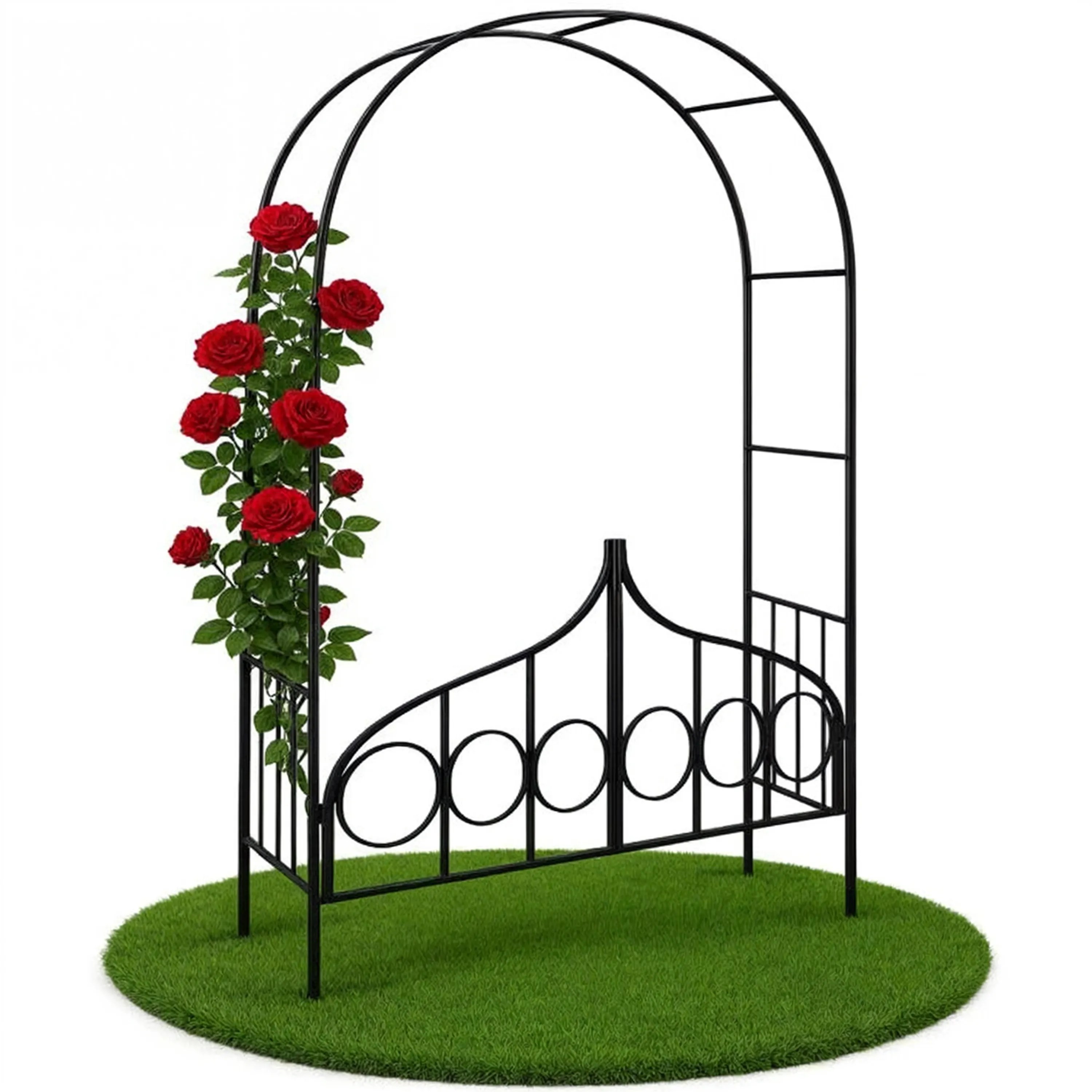 Rosenbogen Schwarz Metall 240x140x40cm Rosenbogen Schwarz Metall 240x140x40cm