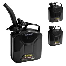 Metallkanister 3er-Set Schwarz je 5 Liter + Ausgießer Metallkanister 3er-Set Schwarz je 5 Liter + Ausgießer