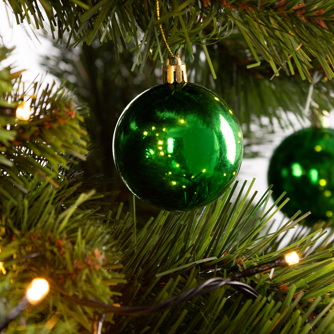 Weihnachtskugeln Bunt 48 tlg in matt glänzend & glitzernd – Bild 2