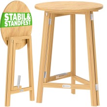 Stehtisch klappbar platzsparend Massivholz Ø78cm 111cm stabiler Stand Stehtisch klappbar platzsparend Massivholz Ø78cm 111cm stabiler Stand