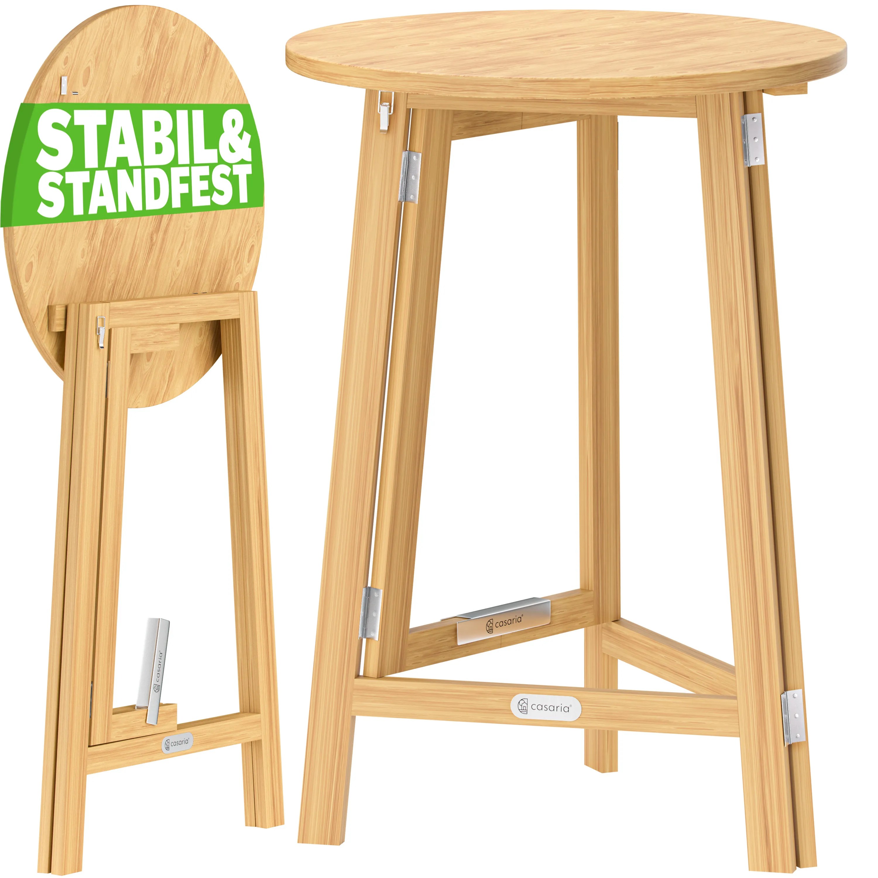 Stehtisch klappbar platzsparend Massivholz Ø78cm 111cm stabiler Stand Stehtisch klappbar platzsparend Massivholz Ø78cm 111cm stabiler Stand