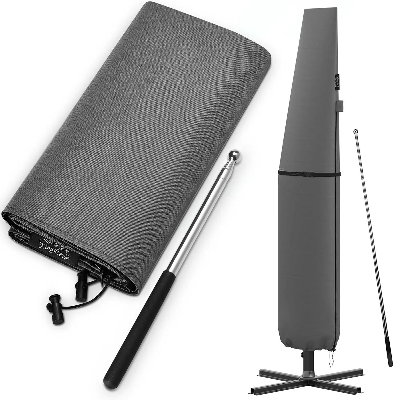 Abdeckung Sonnenschirm/Ampelschirm Anthrazit Ø350cm Abdeckung Sonnenschirm/Ampelschirm Anthrazit Ø350cm