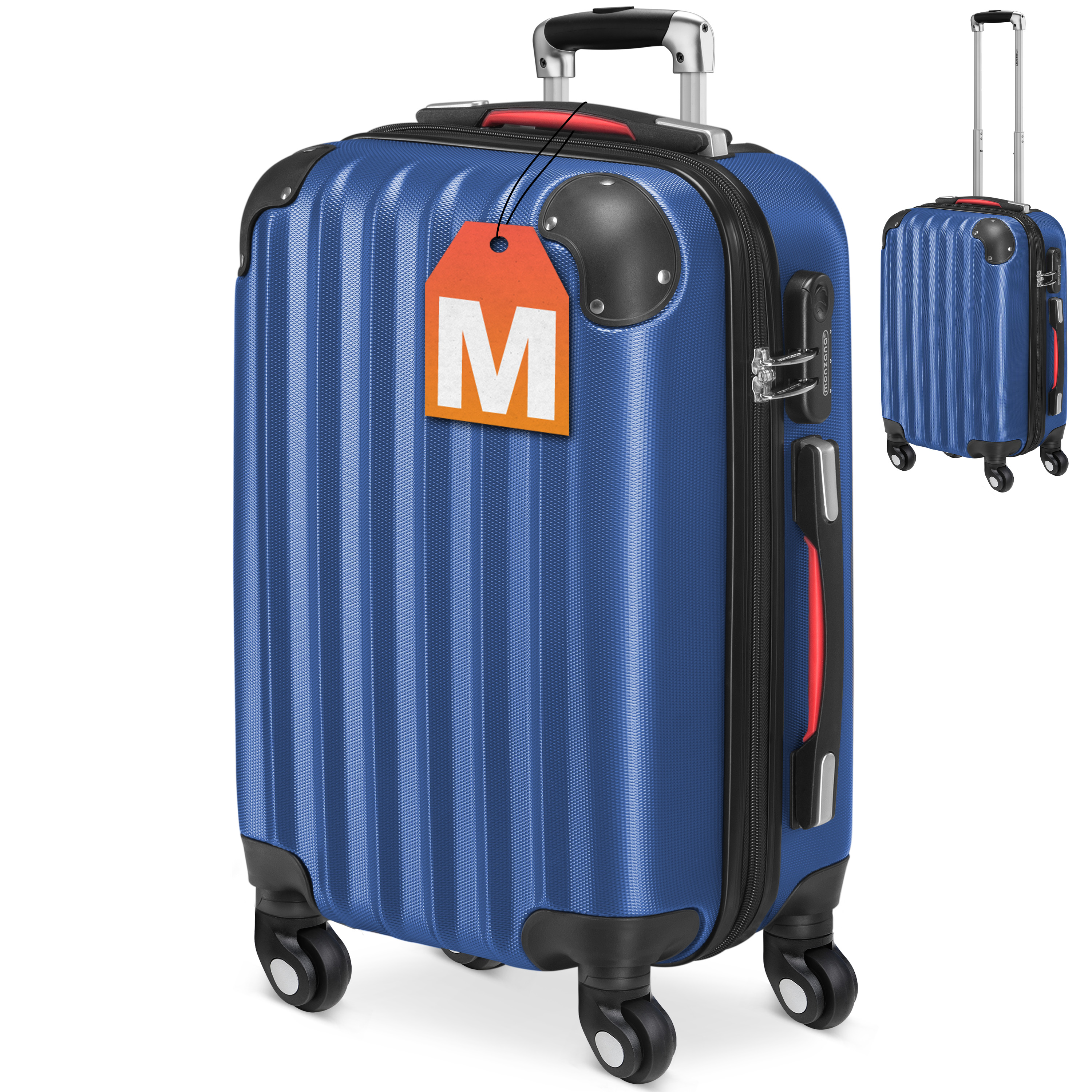 Hartschalenkoffer Rollen 360º Handgepäck Blau ABS – Bild 2