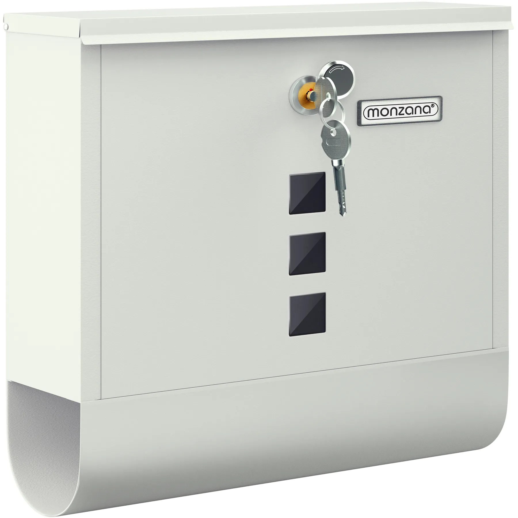 Briefkasten Weiß Stahl 30,5x10x33,5cm Briefkasten Weiß Stahl 30,5x10x33,5cm