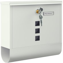 Briefkasten Weiß Stahl 30,5x10x33,5cm Briefkasten Weiß Stahl 30,5x10x33,5cm