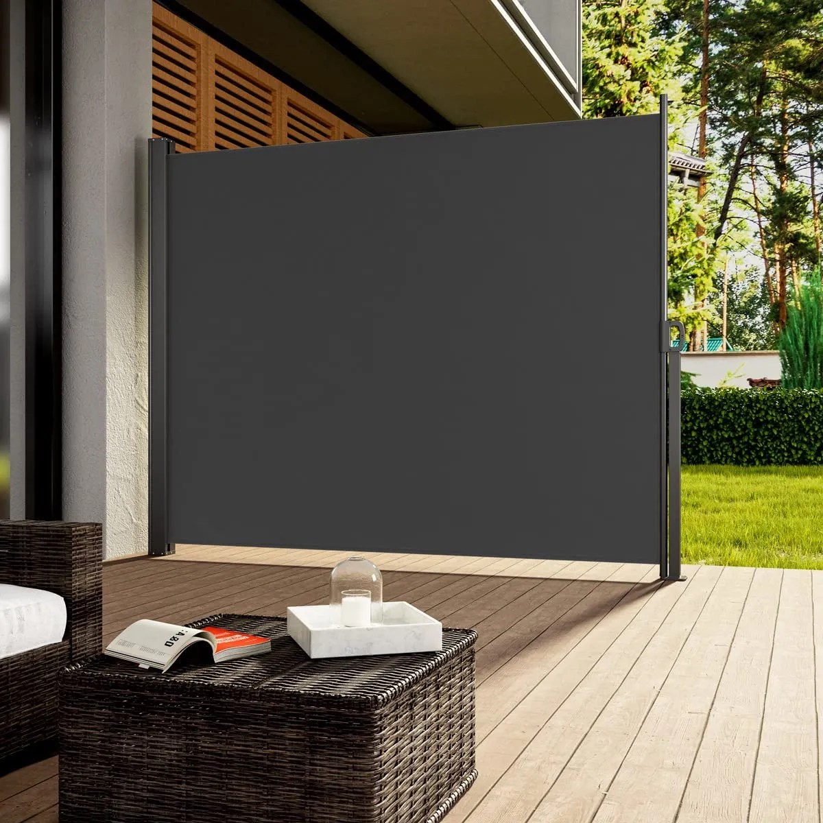 Seitenmarkise Nosara Anthrazit 180x300cm ausziehbar Seitenmarkise Nosara Anthrazit 180x300cm ausziehbar