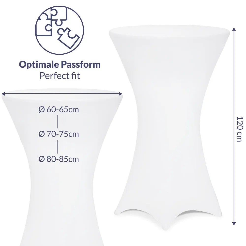 Stehtischhusse Weiß Ø60cm – Bild 2
