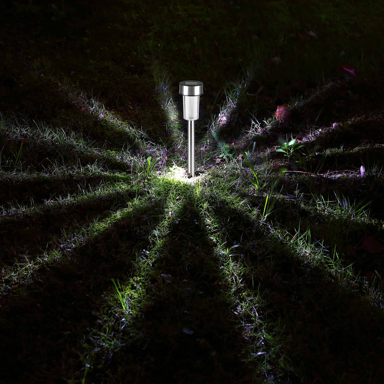 LED Solarleuchte 8er-Set Edelstahl 36,5cm – Bild 2