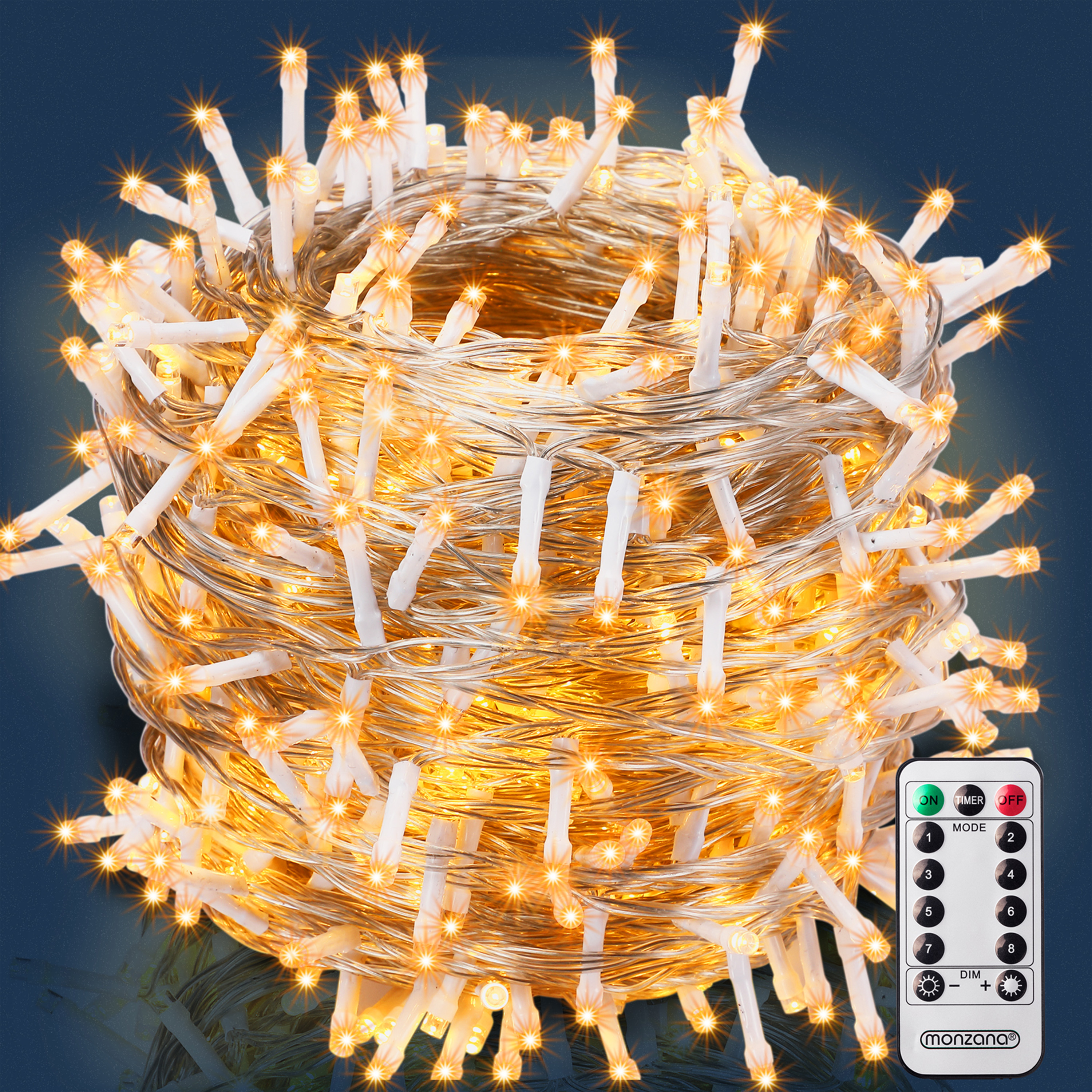 Lichterkette Weihnachten Warmweiß 40m transparent Fernbedienung Lichterkette Weihnachten Warmweiß 40m transparent Fernbedienung