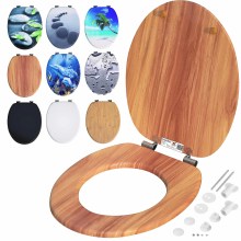 Toilettensitz Holz mit Absenkautomatik MDF Toilettensitz Holz mit Absenkautomatik MDF