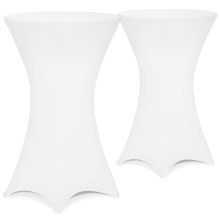 Stehtischhusse 2er-Set Weiß Ø80cm Stehtischhusse 2er-Set Weiß Ø80cm