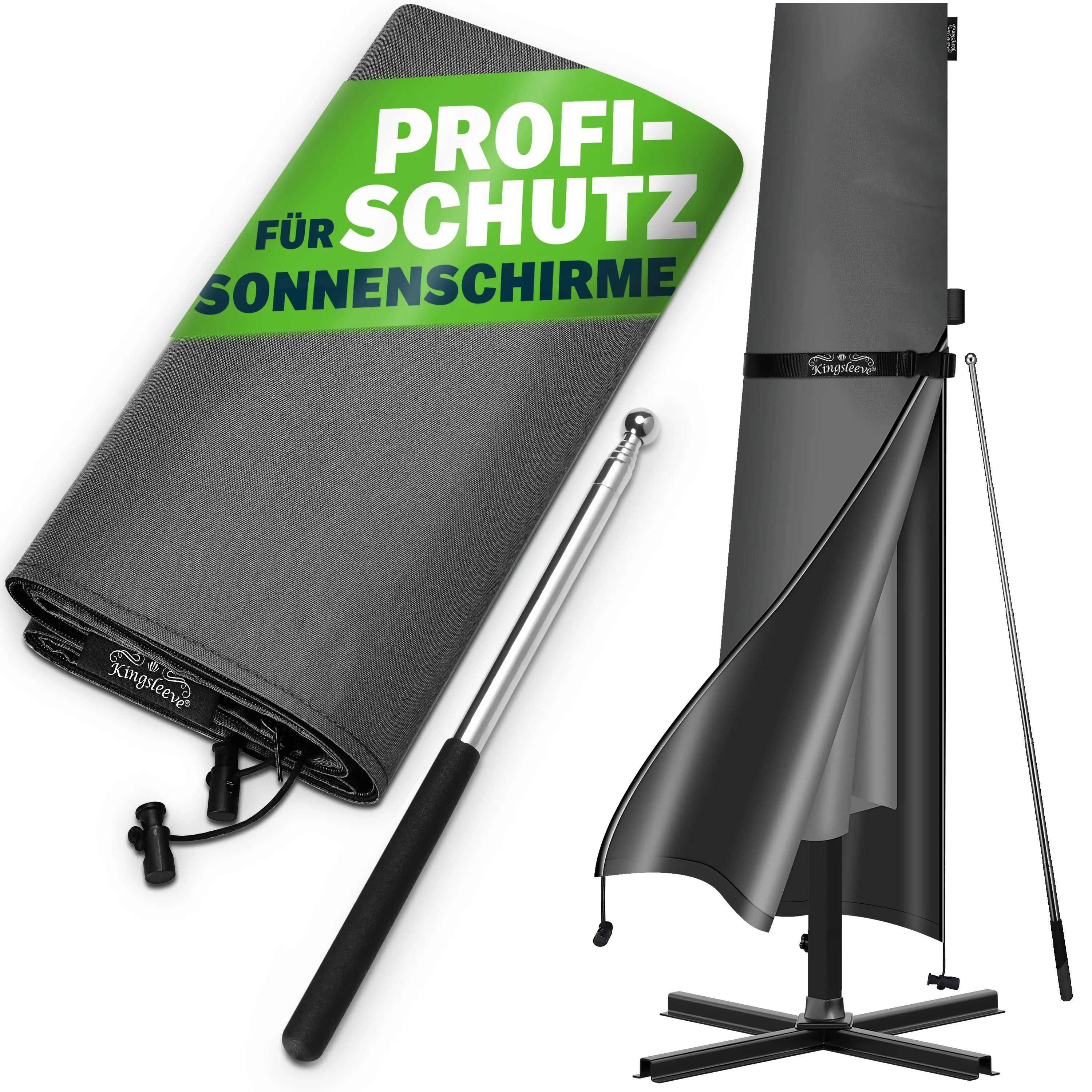 Abdeckung Sonnenschirm Anthrazit Ø350cm Abdeckung Sonnenschirm Anthrazit Ø350cm