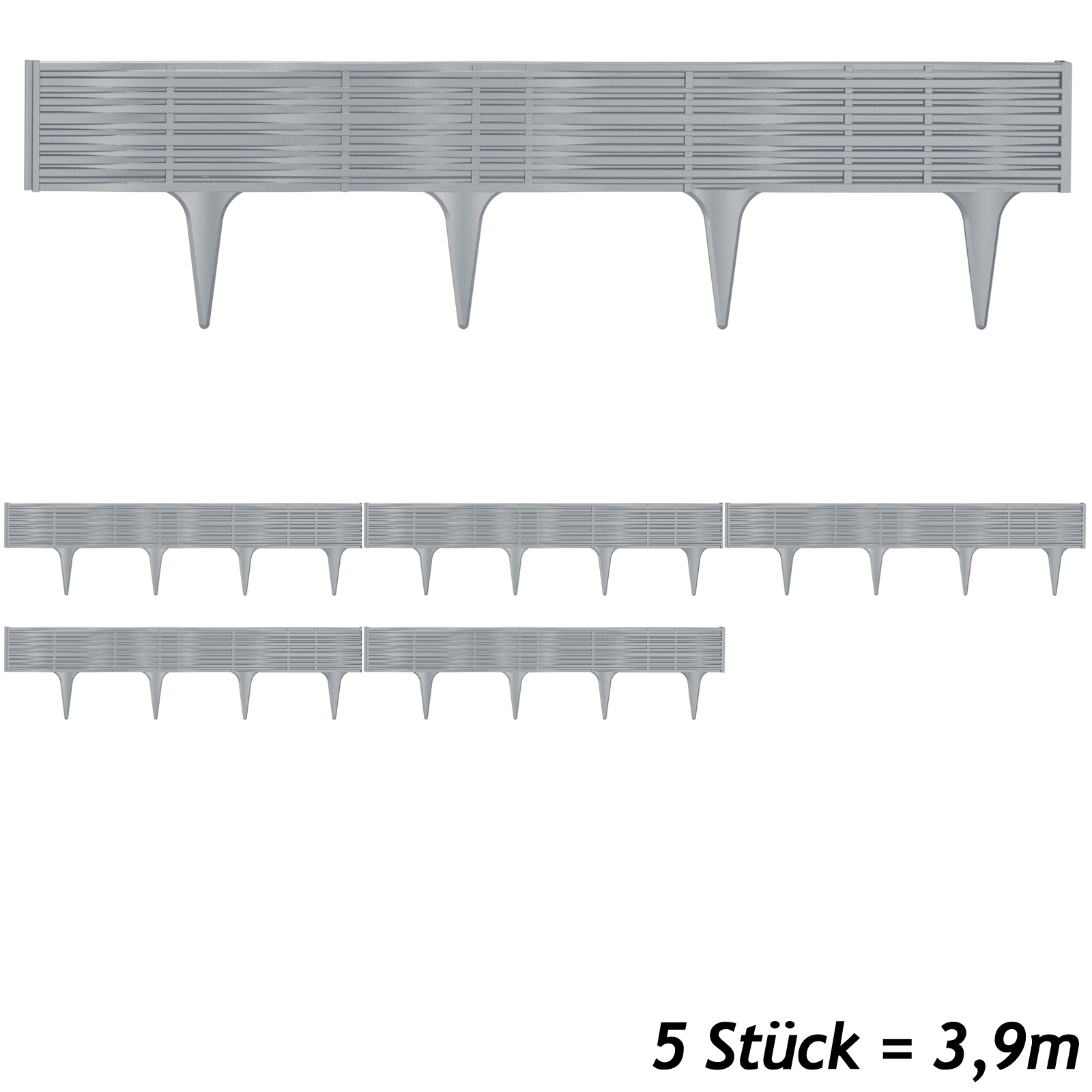 Beeteinfassung Grau 3,9m – Bild 2