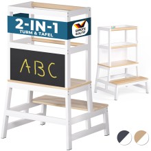 Lernturm Barn Weiß/Natur Kiefernholz 93x51x50cm Lernturm Barn Weiß/Natur Kiefernholz 93x51x50cm