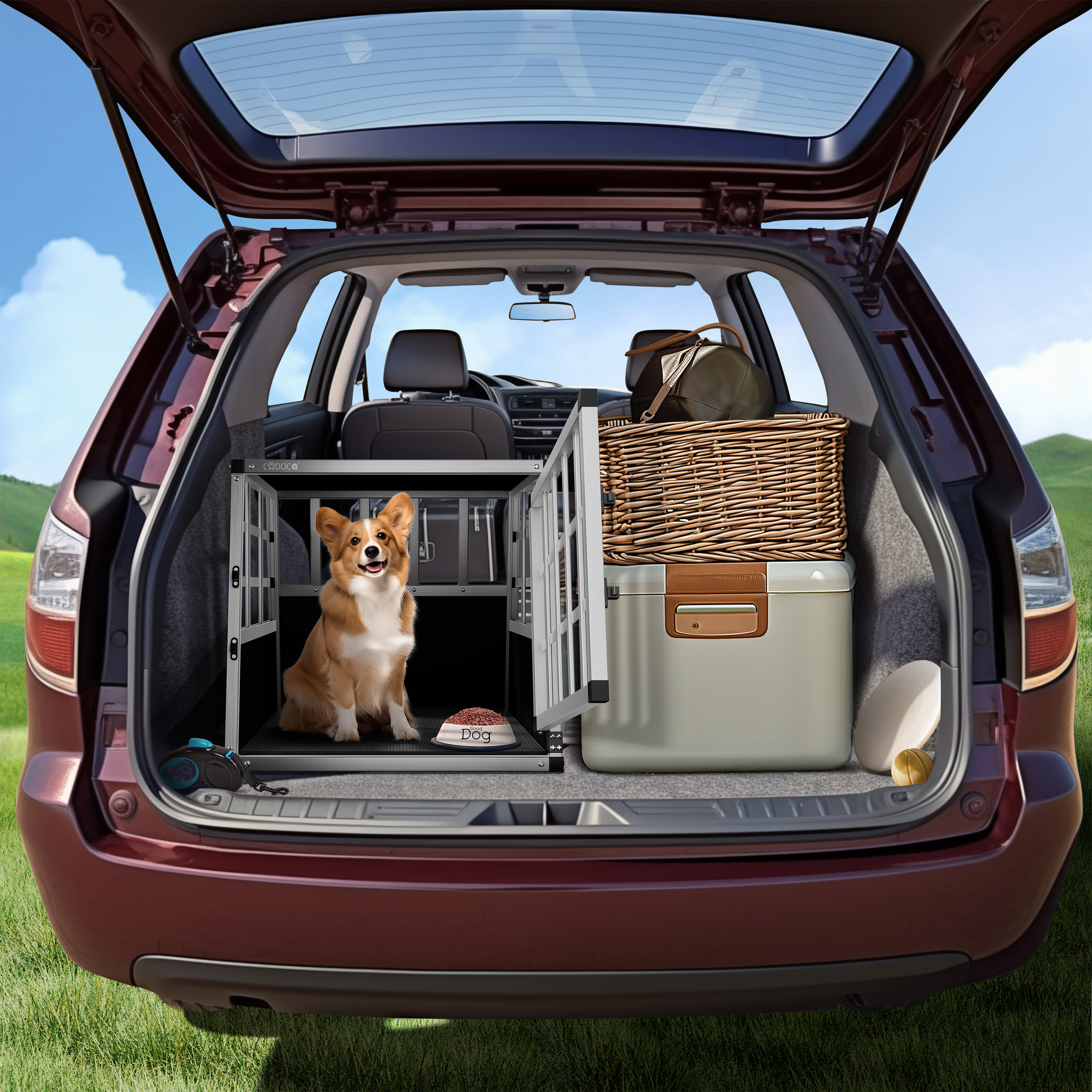 Hundetransportbox M Alu 70x54x51cm – Bild 2