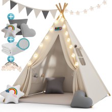 Tipi Spielzelt Weiß 160x130x130cm Tipi Spielzelt Weiß 160x130x130cm
