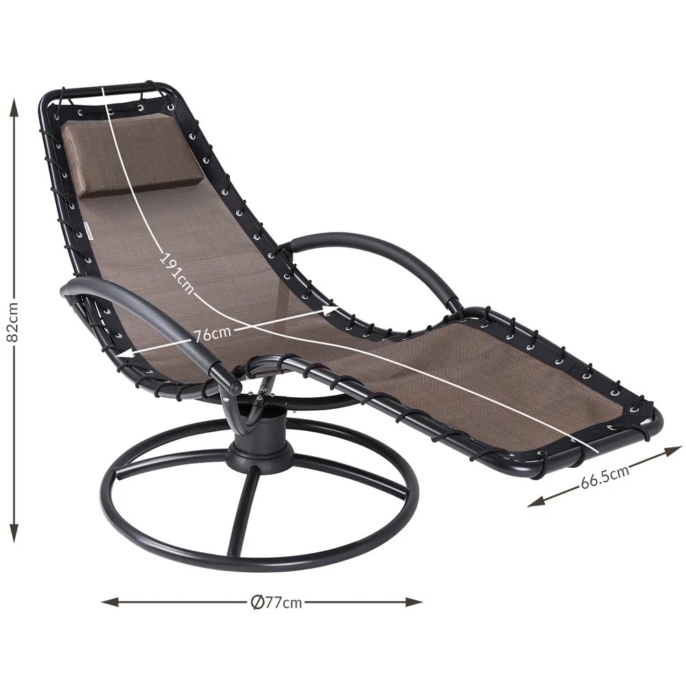 Relaxliege Eve Mokka mit Schaukelfunktion – Bild 2