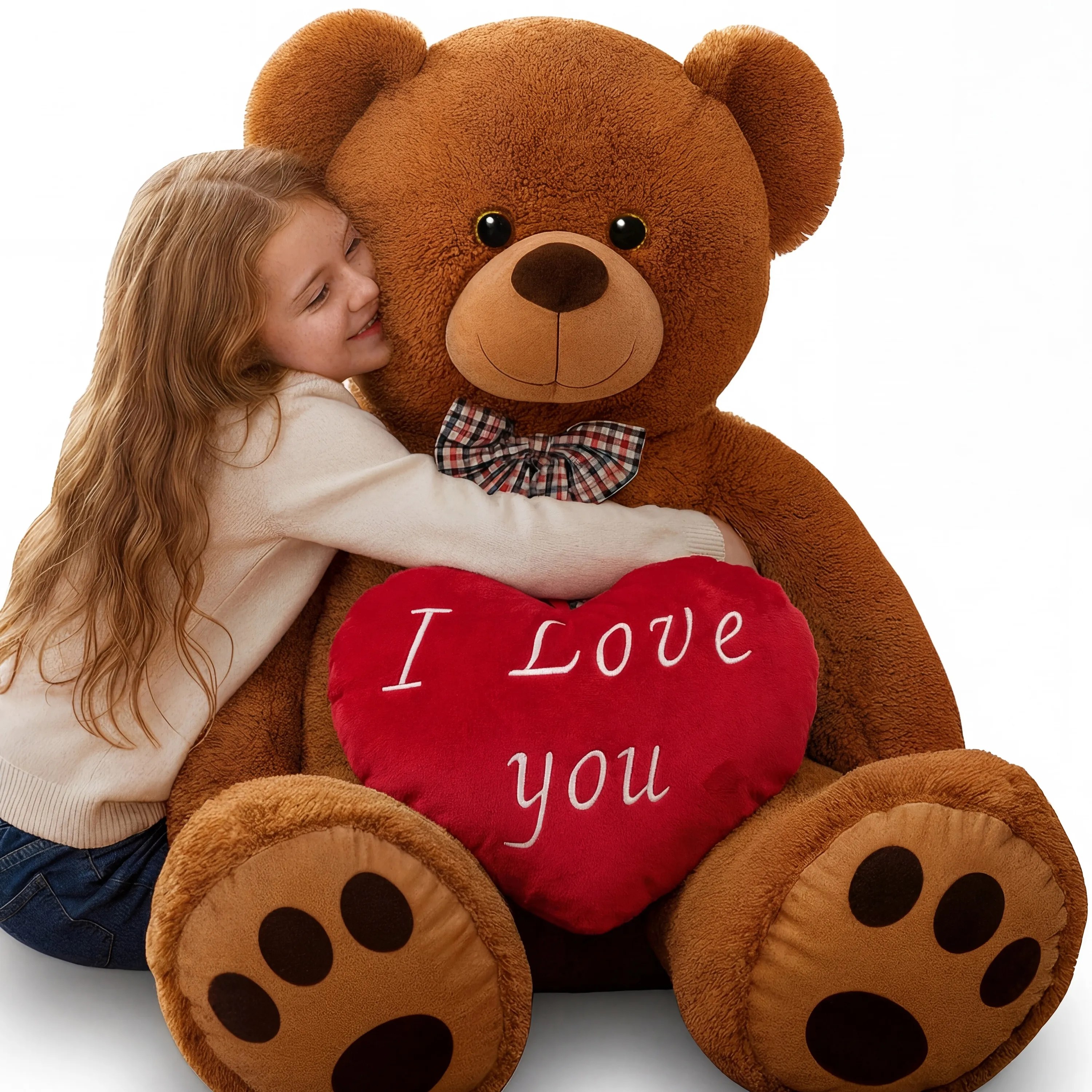 Plüschtier Teddybär Braun 150cm inkl Herzkissen Plüschtier Teddybär Braun 150cm inkl Herzkissen