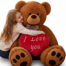 Plüschtier Teddybär Braun 150cm inkl Herzkissen Plüschtier Teddybär Braun 150cm inkl Herzkissen