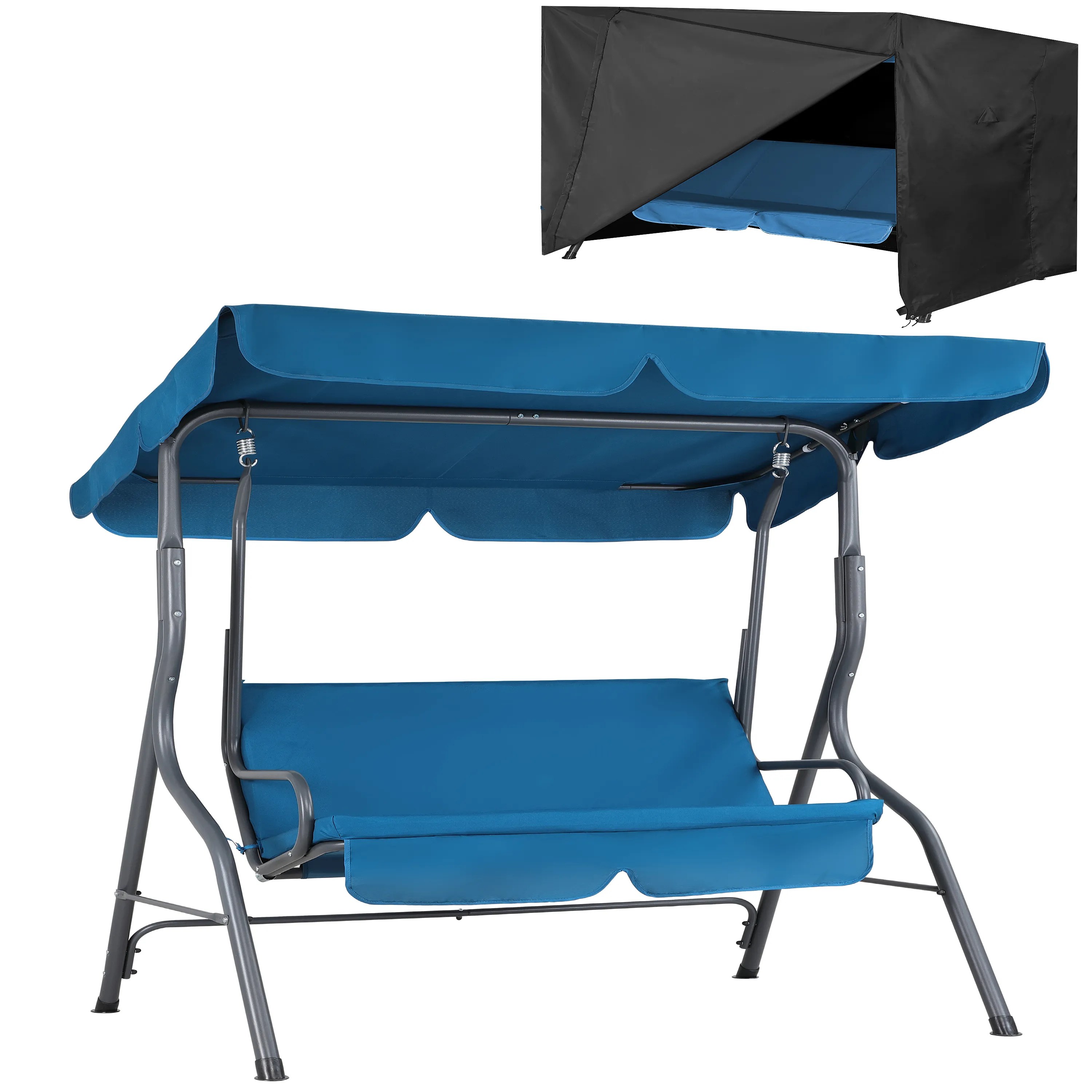 Hollywoodschaukel Atlantik Blau + Abdeckplane Hollywoodschaukel Atlantik Blau + Abdeckplane