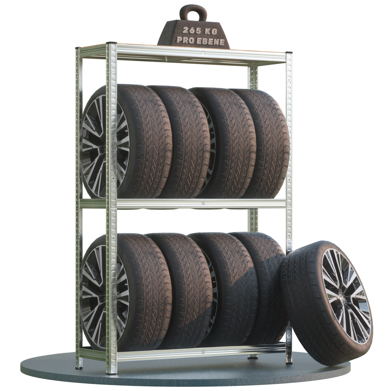 Reifenregal 180x120x40cm verzinkt 795kg Reifenregal 180x120x40cm verzinkt 795kg